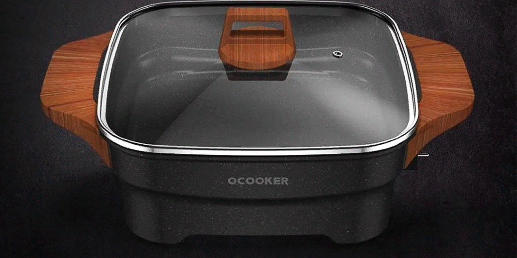 Электросковорода Xiaomi Cooker Кitchen Hot Pot Multifunctional Gray