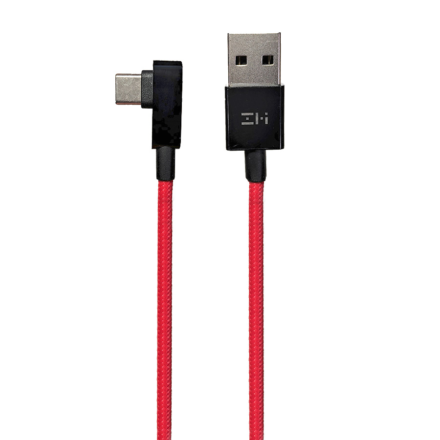 Кабель USB/Type-C Xiaomi ZMI 150 см (Г-образный) 3A Материал оплетки нейлон/кевлар (AL755), ТЕХПАК, красный