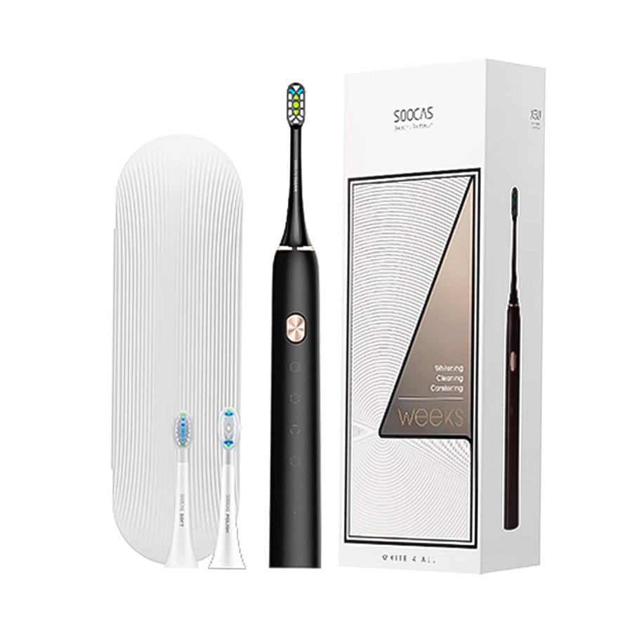 Электрическая зубная щетка Xiaomi (Mi) SOOCAS Electric Toothbrush (X3U Black) (Футляр + 3 насадки), черная