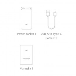Внешний аккумулятор Power Bank Xiaomi (Mi) ZMI 10000mAh Type-C MINI (High-End версия) 3A, 30W, QC 3.0, PD 3.0 (QB818), черный