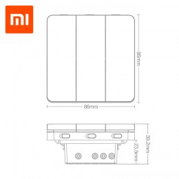 Настенный выключатель Xiaomi Yeelight Flex Switch (Тройной) (YLKG14YL), белый