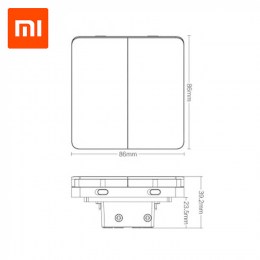 Настенный выключатель Xiaomi Yeelight Flex Switch (Двойной) (YLKG13YL), белый