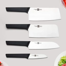 Набор стальных ножей (4 ножа + ножницы + деревянная подставка из бука) Xiaomi (Mi) HuoHou 6-Piece Kitchen Knife Set Lite (HU0057), РУССКАЯ ВЕРСИЯ!!!, чёрный