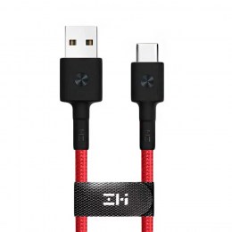Кабель USB/Type-C Xiaomi ZMI 30 см 3A Материал оплетки нейлон/кевлар (AL411) красный