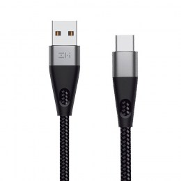 Кабель USB/Type-C Xiaomi ZMI 100 см 3A Материал оплетки нейлон/кевлар (AL706) черный