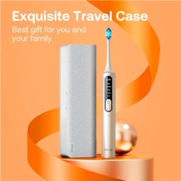 Электрическая зубная щетка Bitvae S3 Smart E-Toothbrush с поддержкой прилоложения для смартфонов (чехол  + 4 насадки + держатель + 4 колпачка для насадок) (S3) GLOBAL, белая
