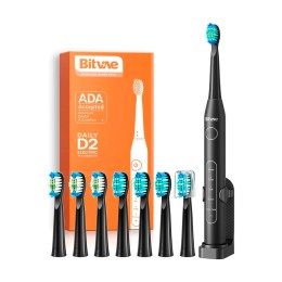 Электрическая зубная щетка Bitvae D2 Daily Toothbrush (подставка  + 8 насадок) (D2) GLOBAL, черная