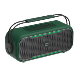 Портативная Bluetooth-колонка NowGo C2K Karaoke с микрофоном, Power Bank, 12000мАч, 60 Вт (2x20Вт+2x10Вт + 2 пас. изл.), BT 5.3, AUX, MicroSD, USB, TWS, до 8,5 часов, зеленая